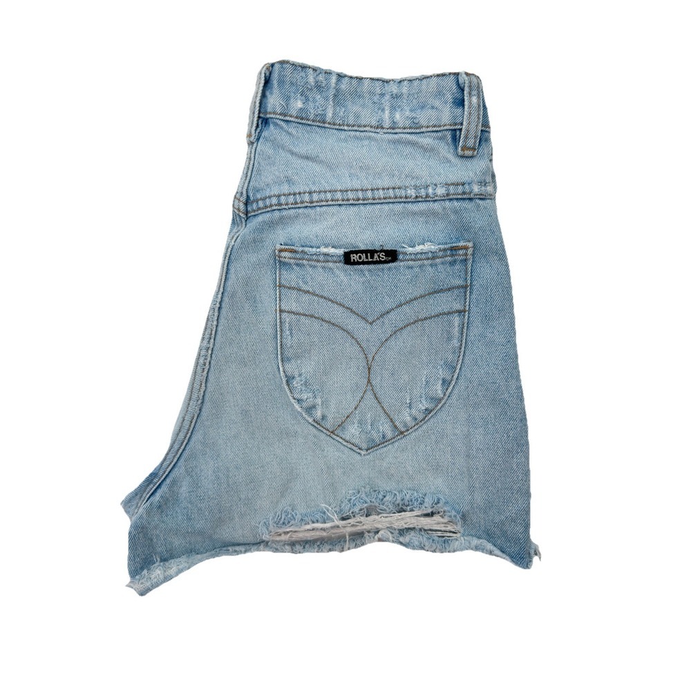 ROLLA'S Light Blue High-Waist Denim Shorts